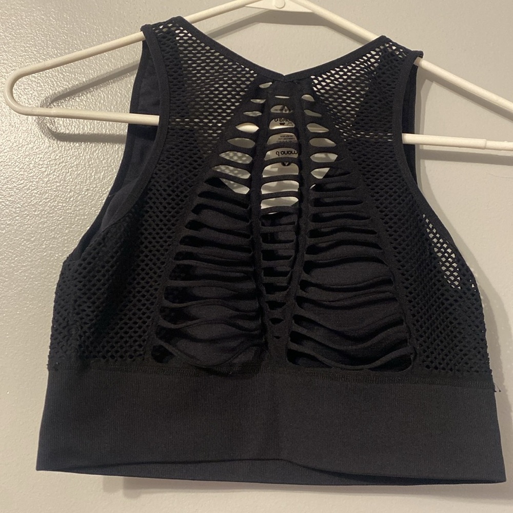 Black Mono B padded sports bra 1XL - Picture 3 of 3